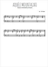 Téléchargez l'arrangement pour piano de la partition de Aquéli mountagno en PDF